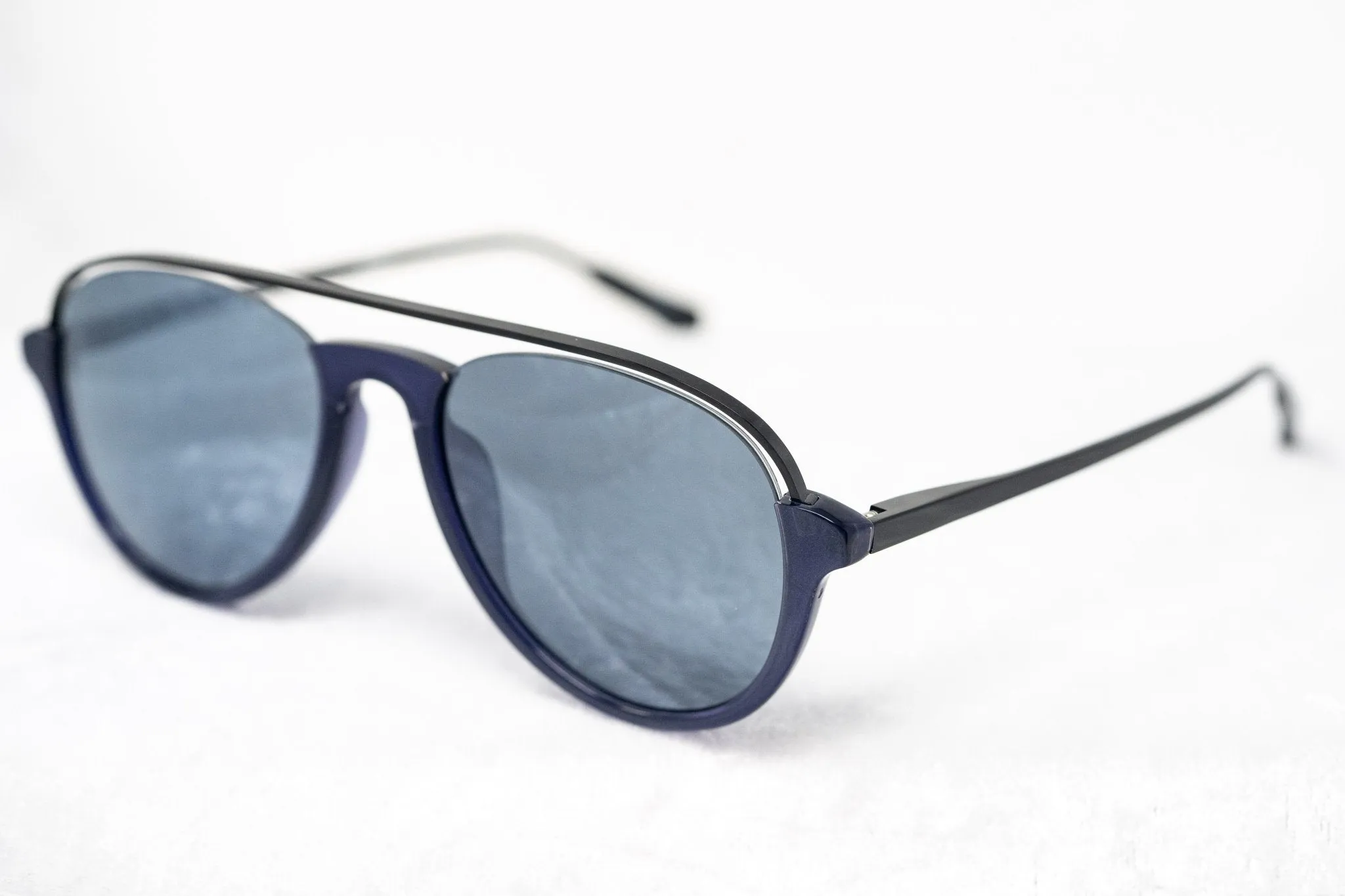 Kris Van Assche Sunglasses Navy Shiny Black and Blue