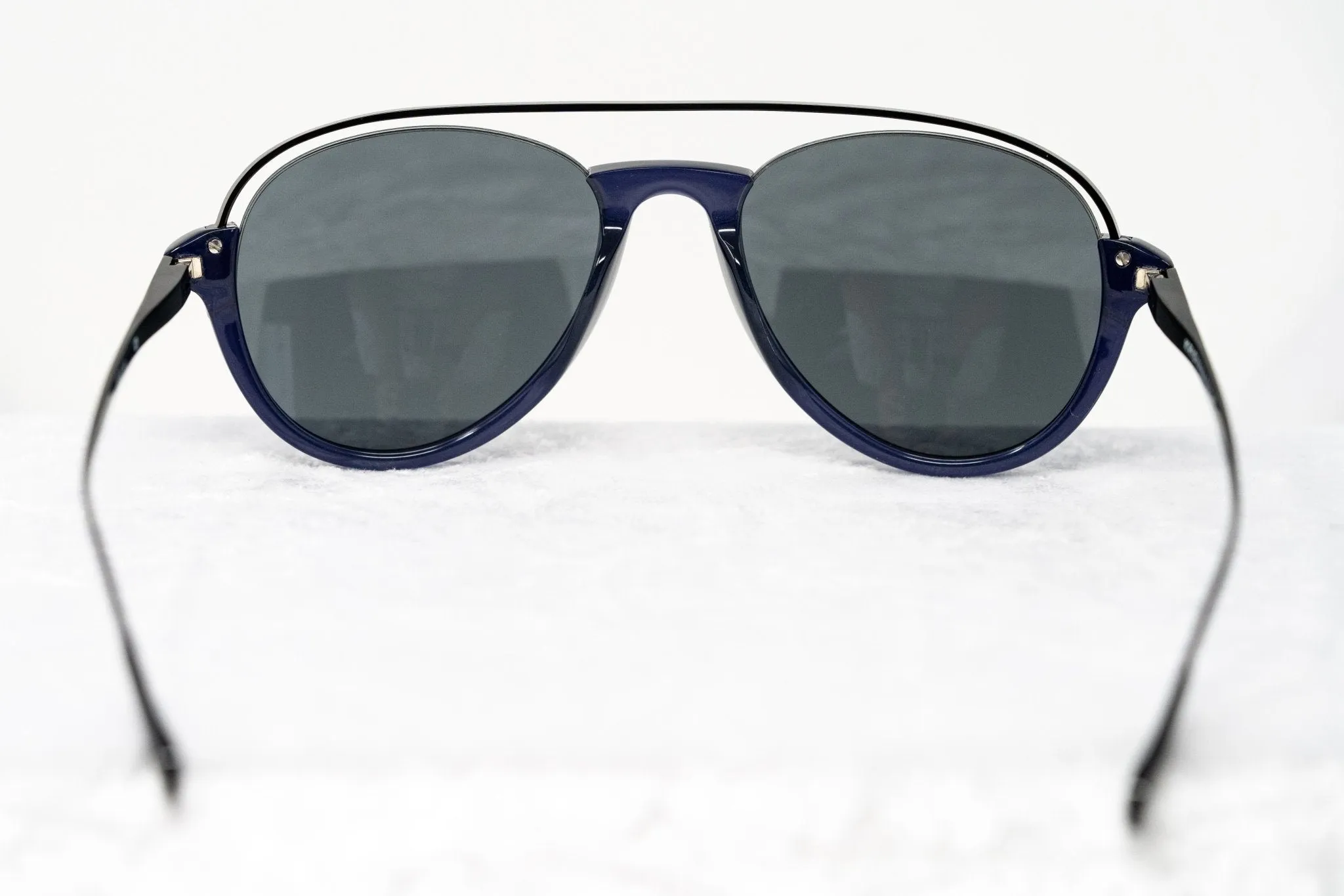Kris Van Assche Sunglasses Navy Shiny Black and Blue