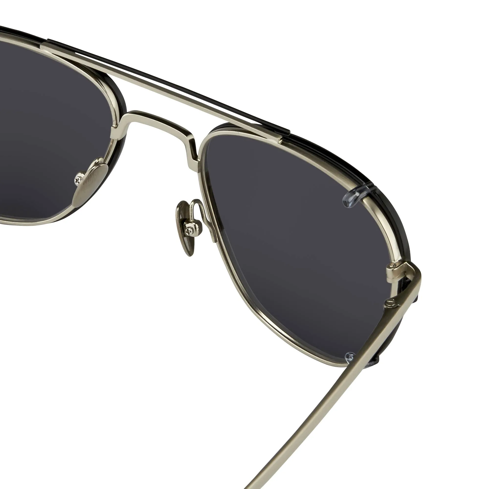 Kris Van Assche Sunglasses Rectangular Black and Grey