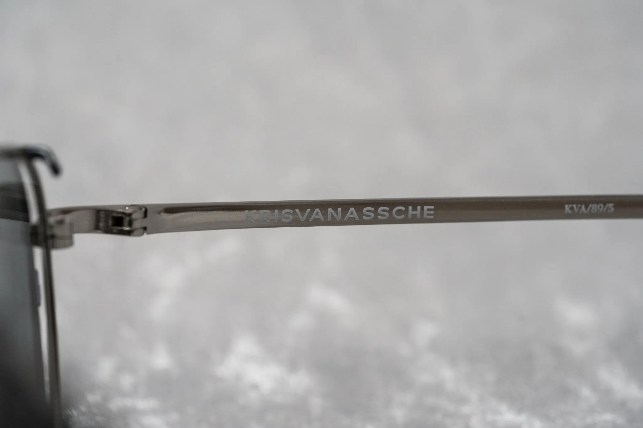 Kris Van Assche Sunglasses Shiny Black and Grey