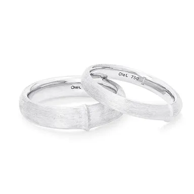 Large Nature Mens 18K Whitegold Ring