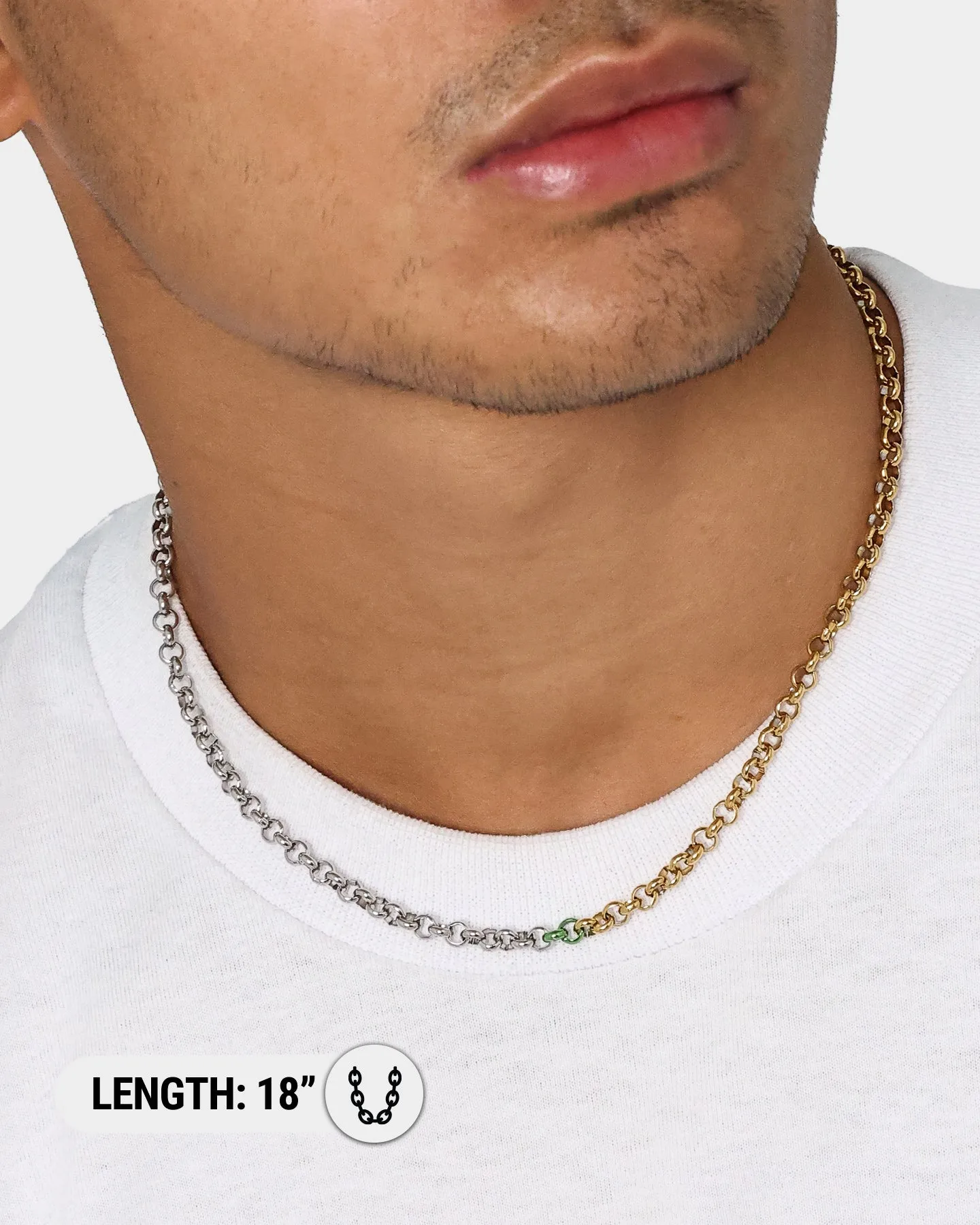 Loiter 18" Split Chain Necklace Gold/Silver
