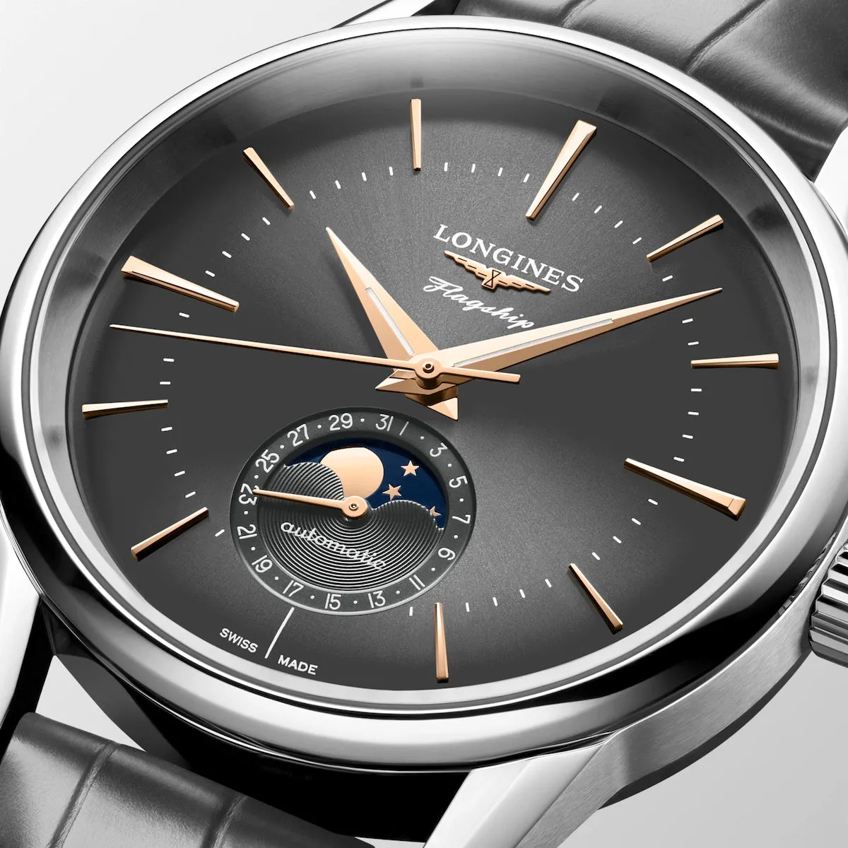 Longines Flagship Heritage Sunray Anthracite Mens Watch