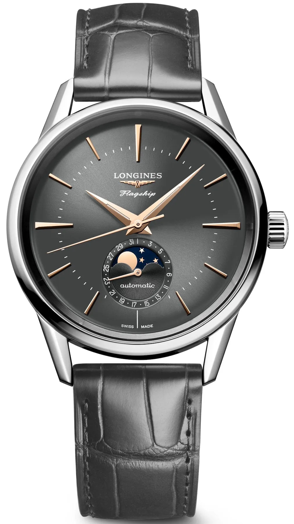Longines Flagship Heritage Sunray Anthracite Mens Watch