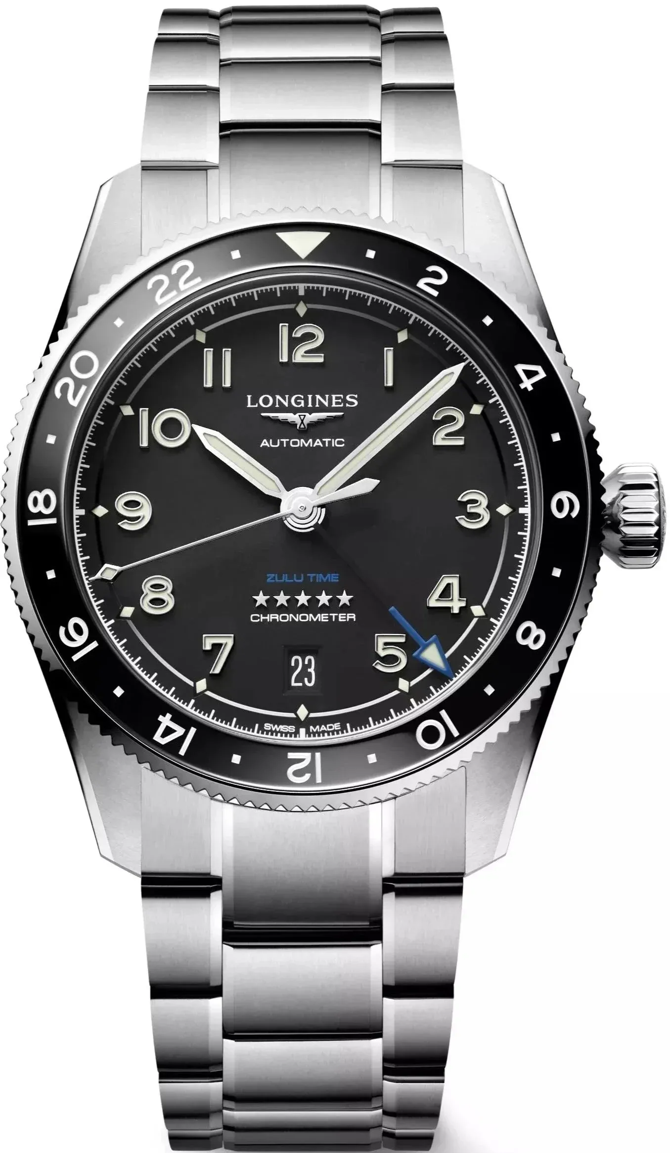 Longines Spirit Zulu Time 39 Mens Watch