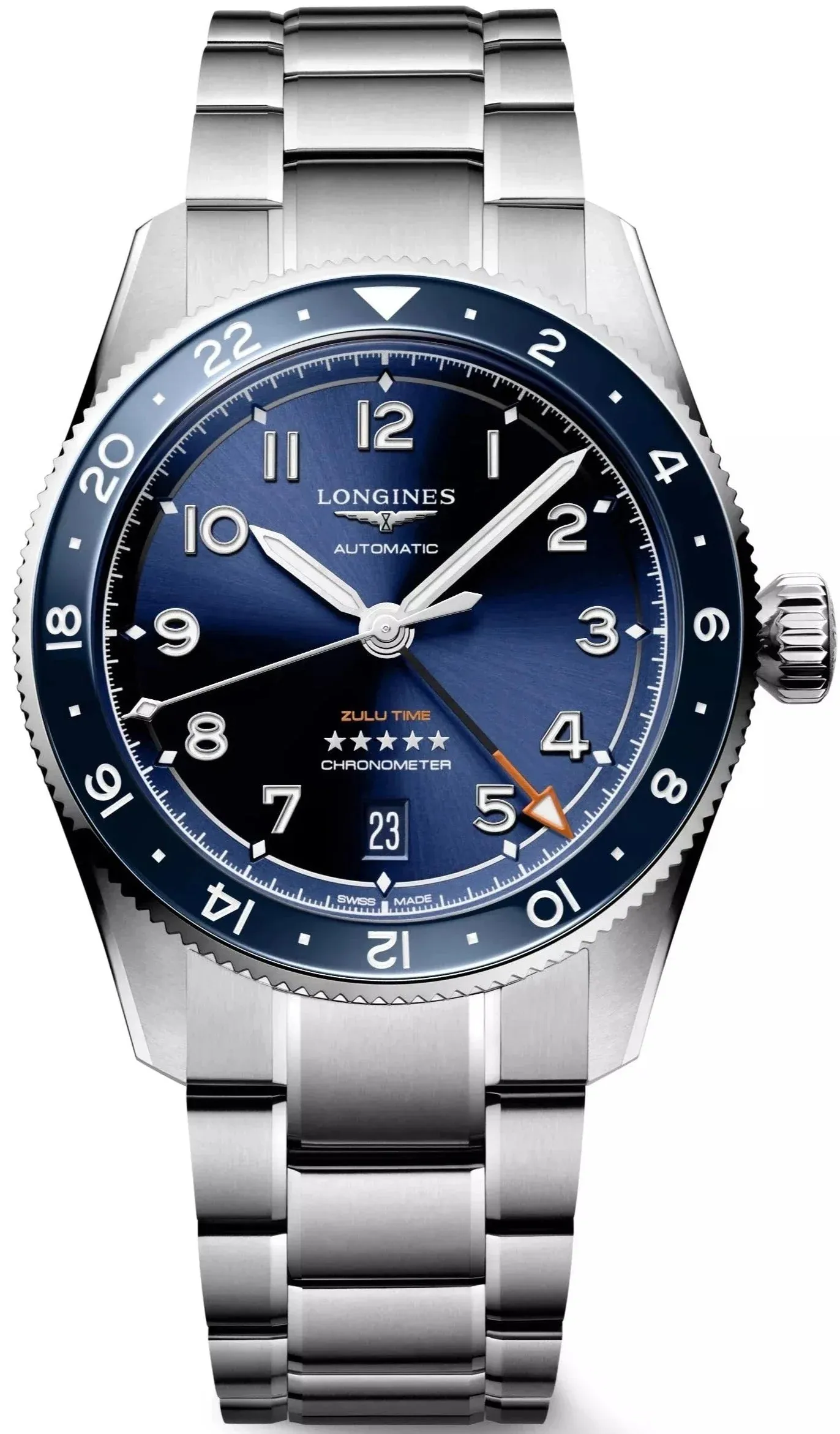 Longines Spirit Zulu Time 39 Mens Watch