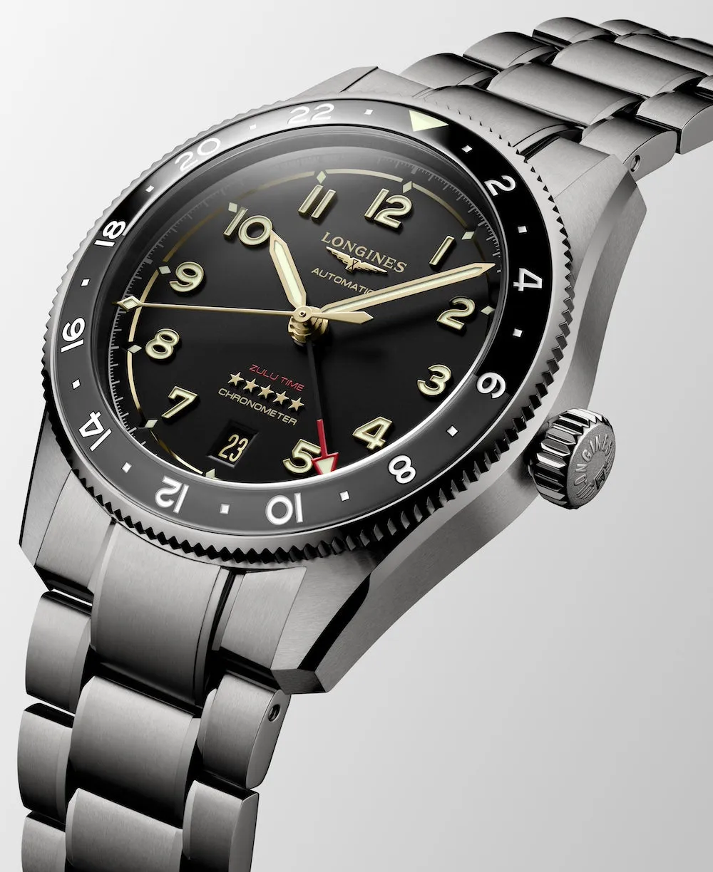 Longines Spirit Zulu Time Titanium Watch