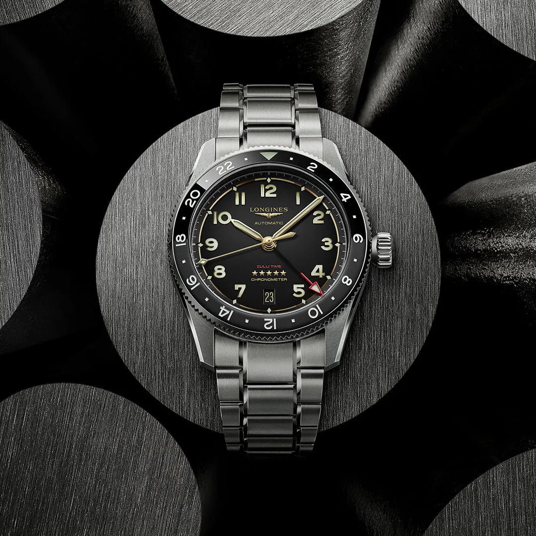 Longines Spirit Zulu Time Titanium Watch