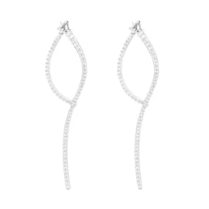 Loop Silver Earrings w. Zirconias