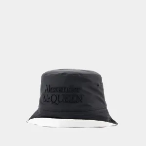 Low Rever Bucket Hat - Alexander McQueen - Polyester - Black/White