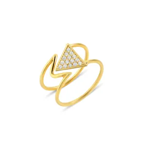 Mara 18K Gold Ring w. Diamonds