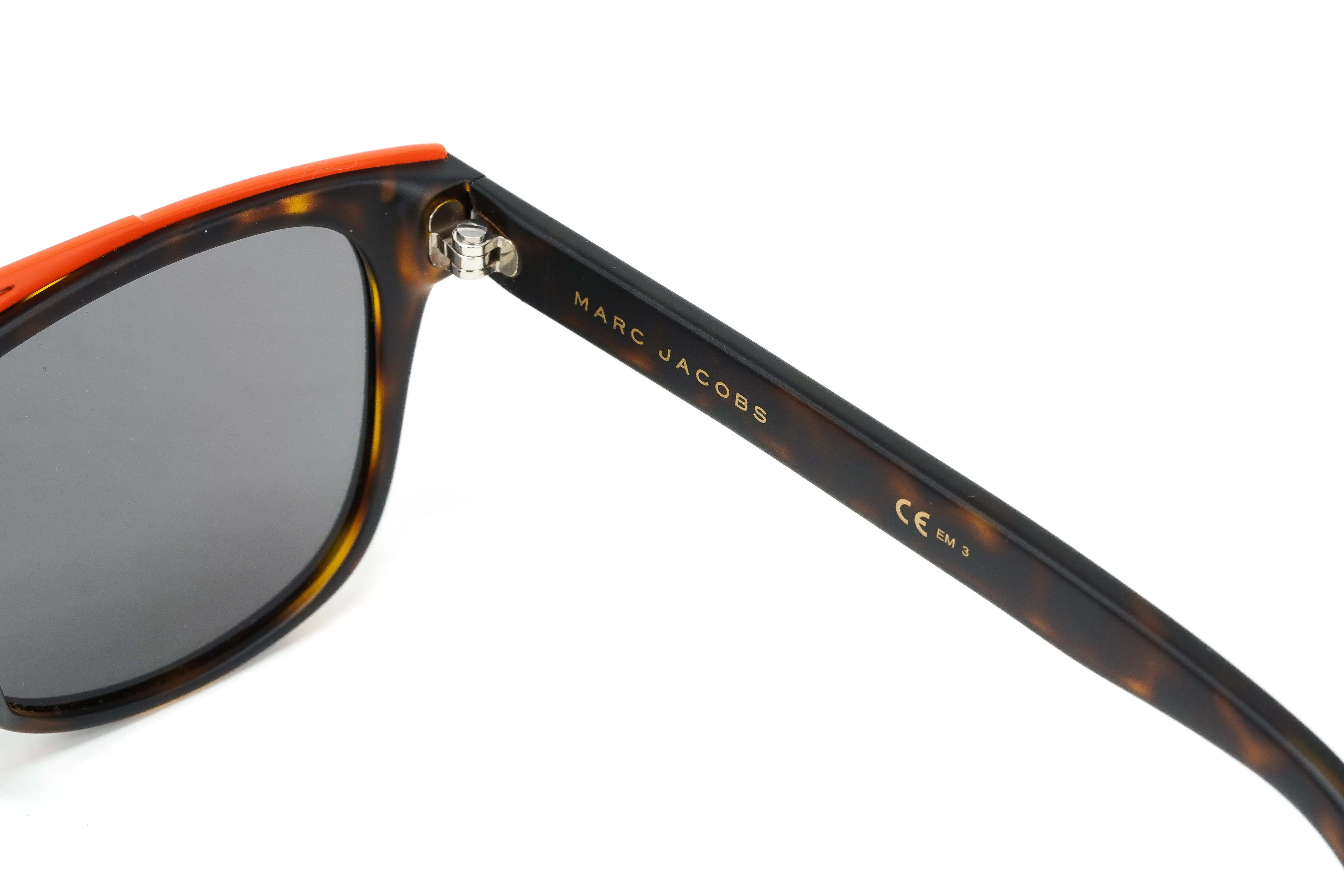 Marc Jacobs Unisex Rectangular Sunglasses Tortoise Top Flat Silver MARC 303/S N9P
