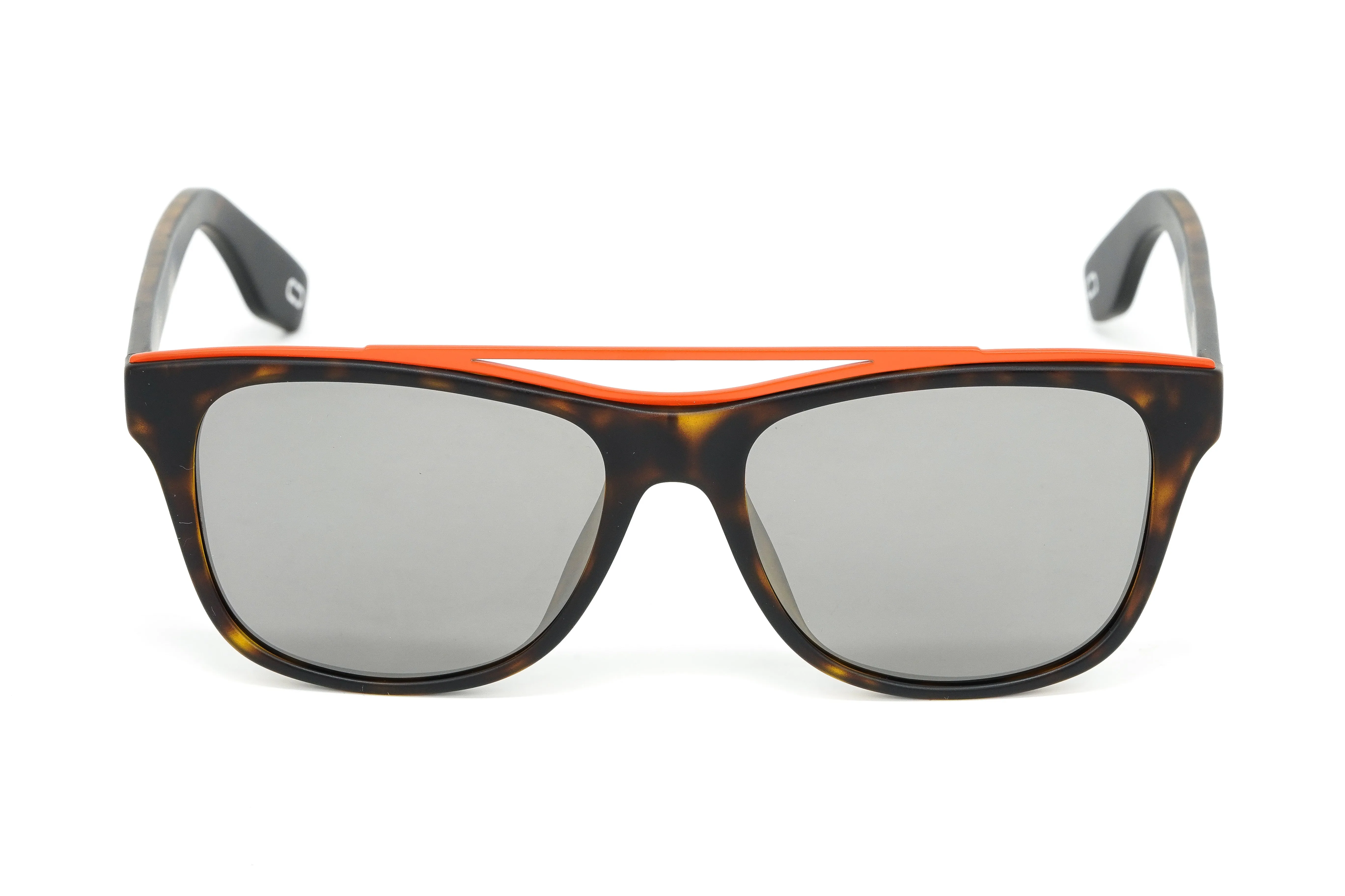 Marc Jacobs Unisex Rectangular Sunglasses Tortoise Top Flat Silver MARC 303/S N9P