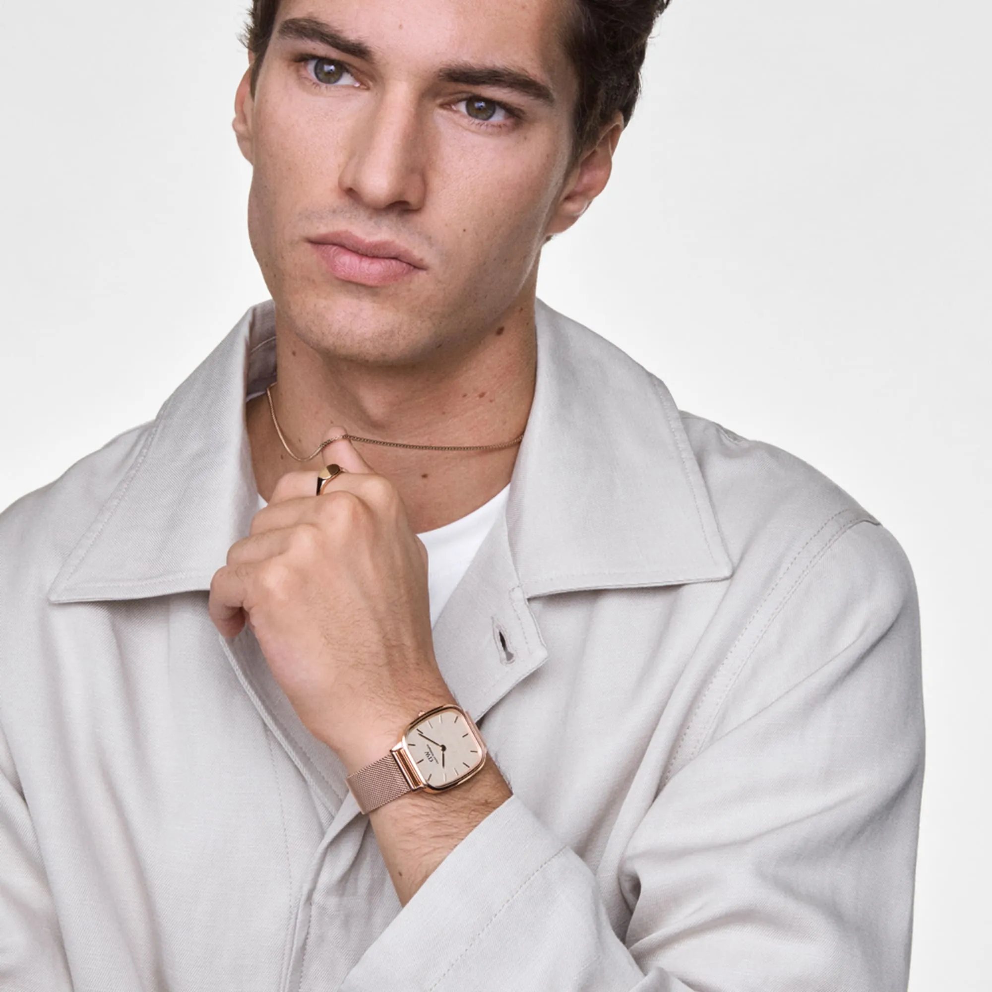 Marlon Wire Linen Rose Gold Daniel Wellington