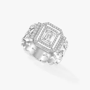 Messika Move D-Vibes 18ct White Gold Diamond Multi-Row Ring