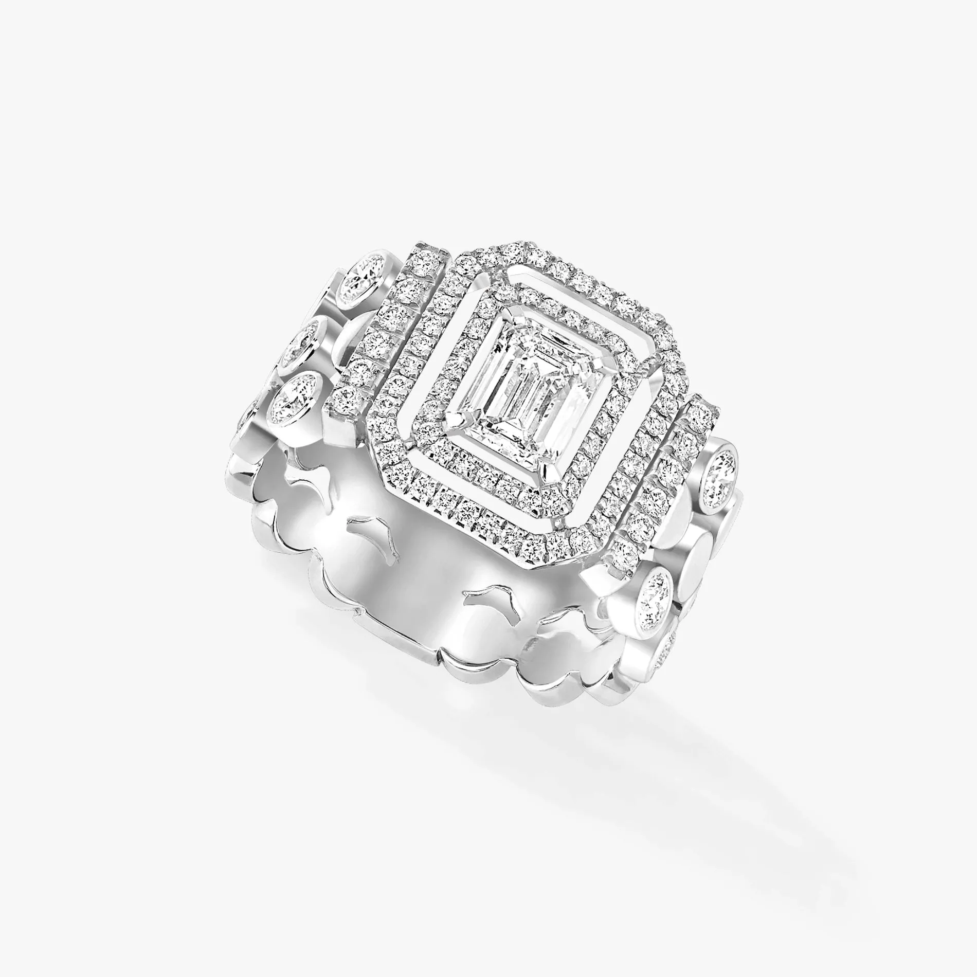 Messika Move D-Vibes 18ct White Gold Diamond Multi-Row Ring