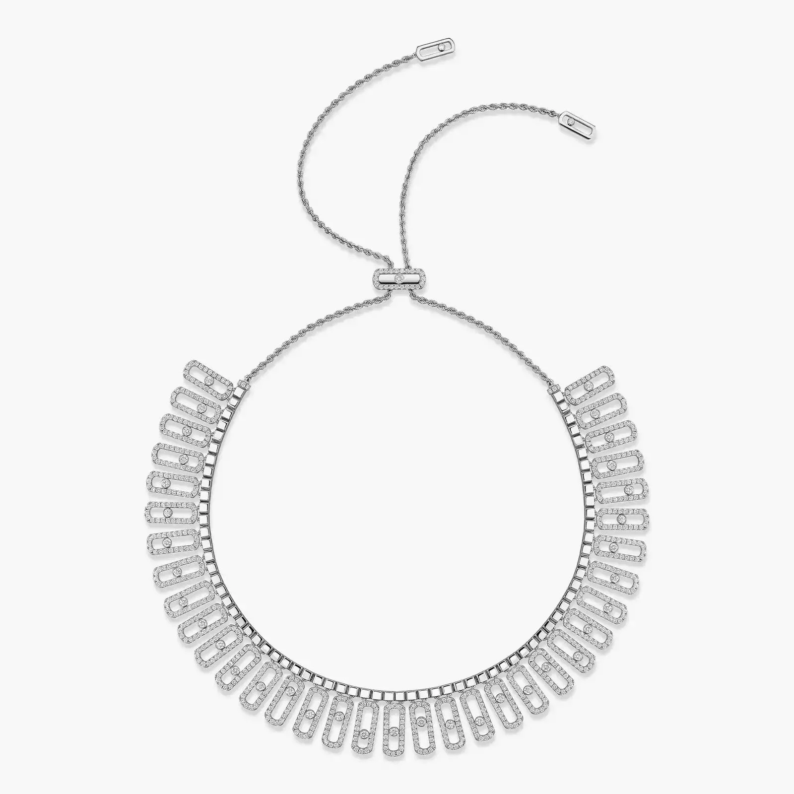 Messika Move Iconica Pavé 18ct White Gold 13.60ct Diamond Necklace