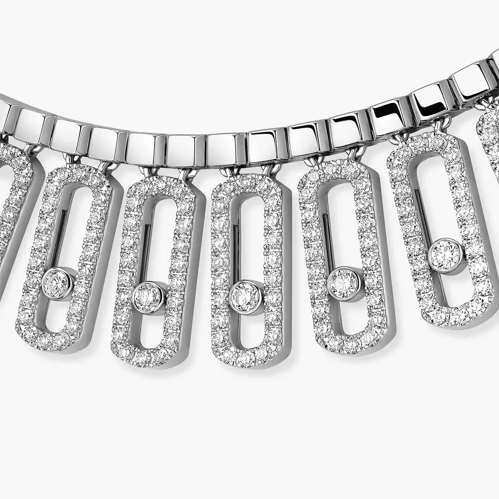 Messika Move Iconica Pavé 18ct White Gold 13.60ct Diamond Necklace