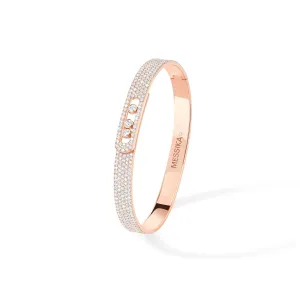 Messika Move Noa 18ct Rose Gold 2.30ct Diamond Pave Bangle