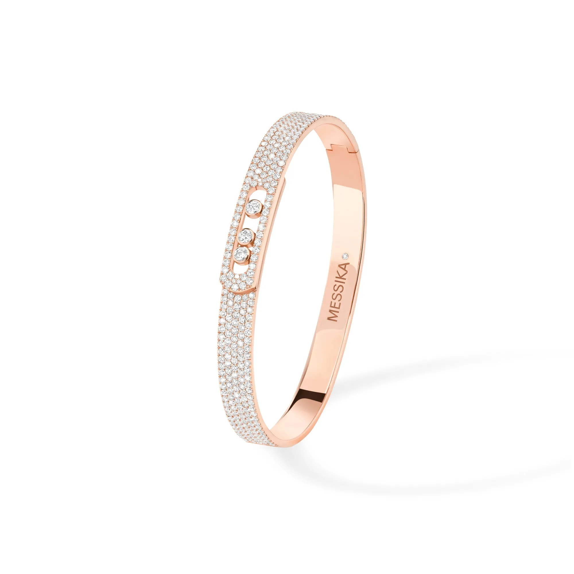 Messika Move Noa 18ct Rose Gold 2.30ct Diamond Pave Bangle
