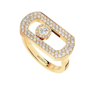Messika So Move 18ct Yellow Gold Diamond Pave Ring