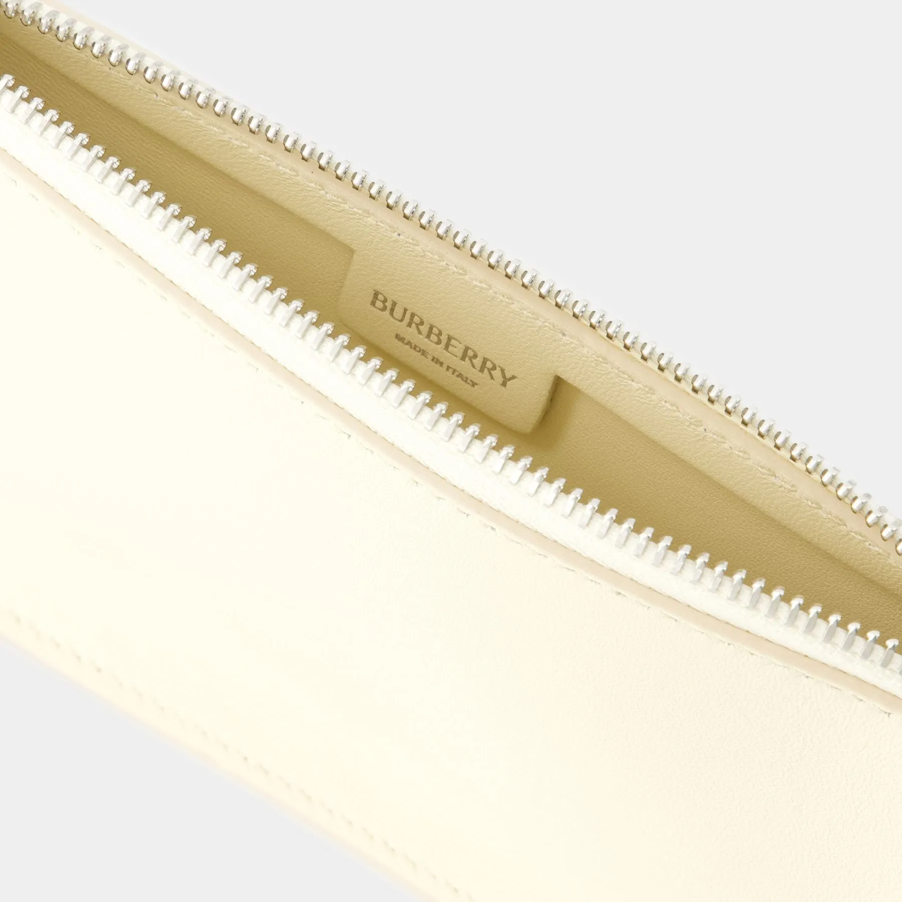 Micro Shield Wallet On Chain - Burberry - Leather - Beige