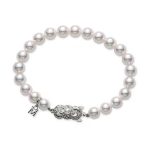 Mikimoto 18ct White Gold 7mm A Class Akoya Pearl Bracelet