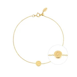 Modern Words Fine Kiss Me 18K Gold Bracelet w. Diamond