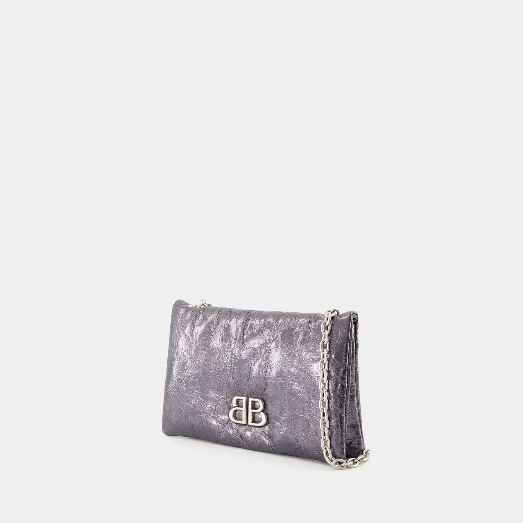 Monaco Shoulder Bag - Balenciaga - Leather - Grey