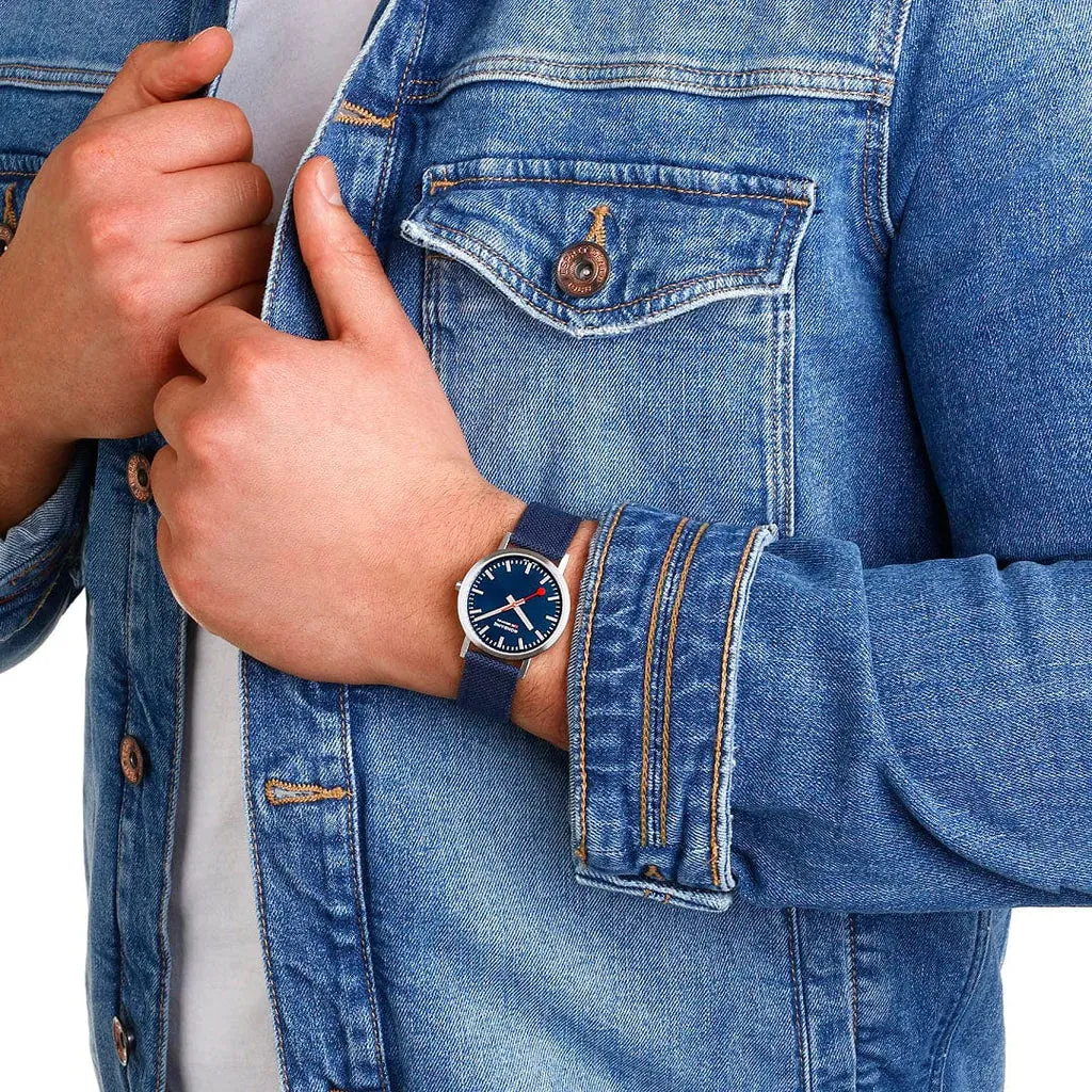 Mondaine Classic Unisex Blue Watch A660.30314.40SBD