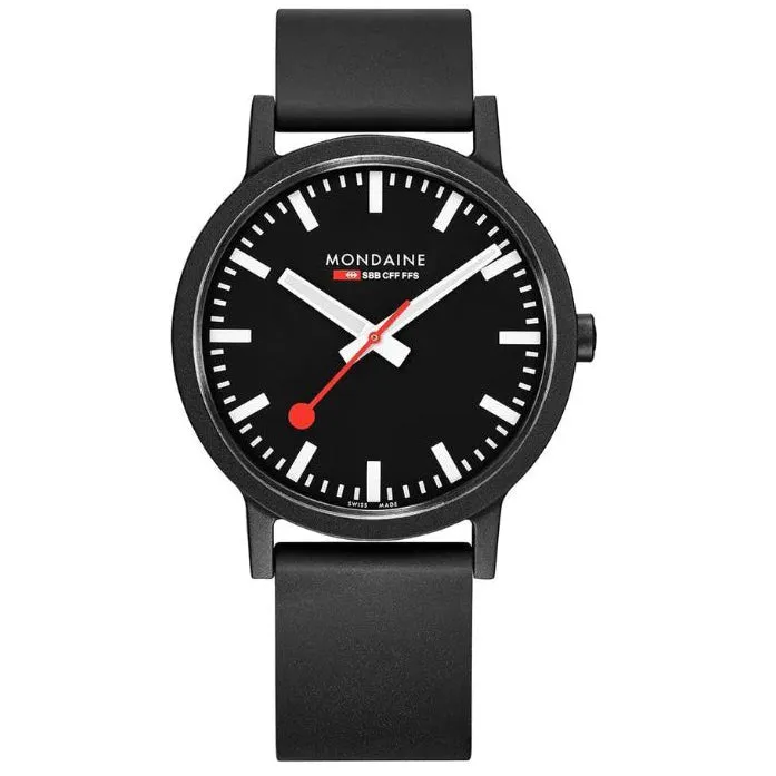 Mondaine Essence Unisex Black Watch MS1.41120.RB
