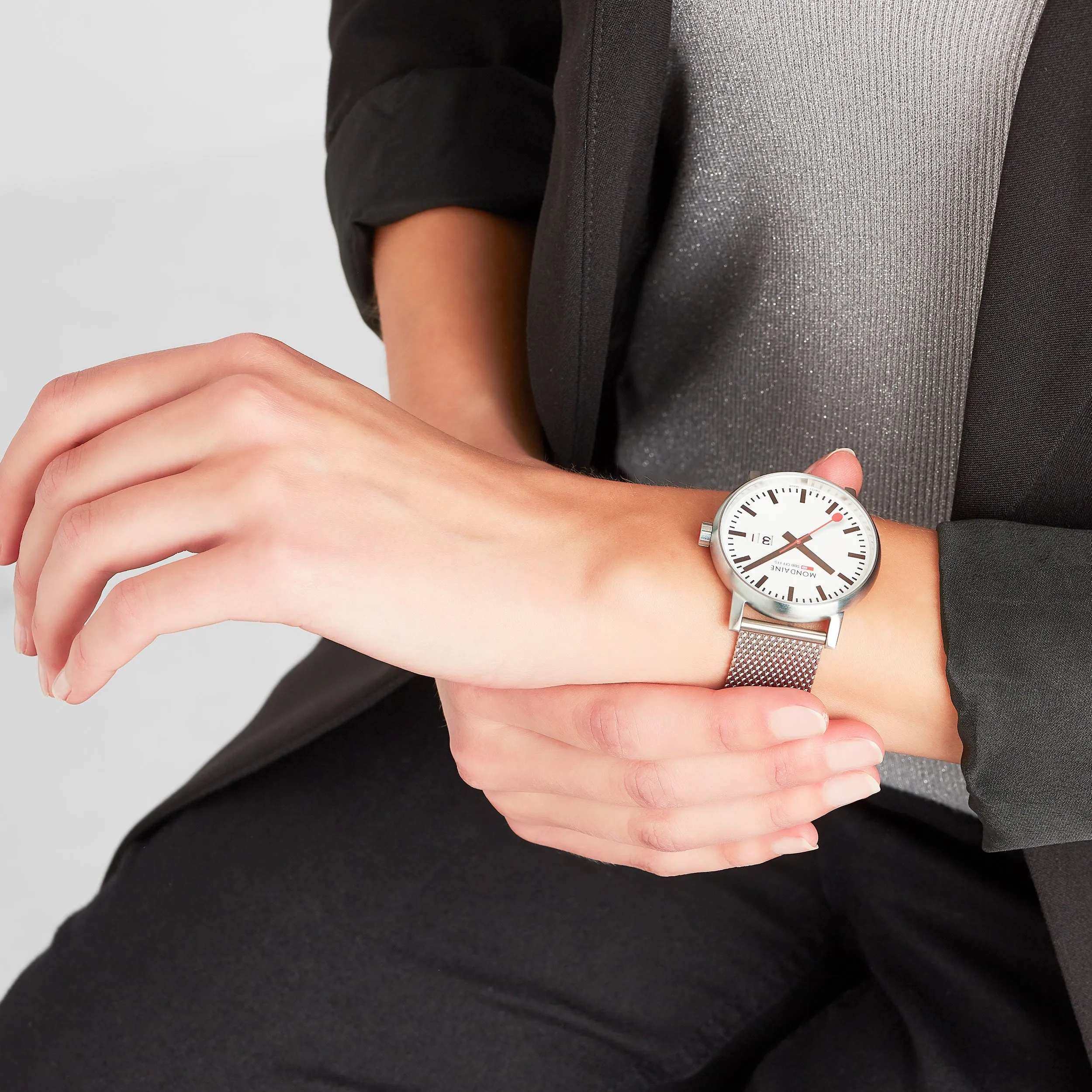 Mondaine Evo2 Unisex White Watch MSE.40210.SM
