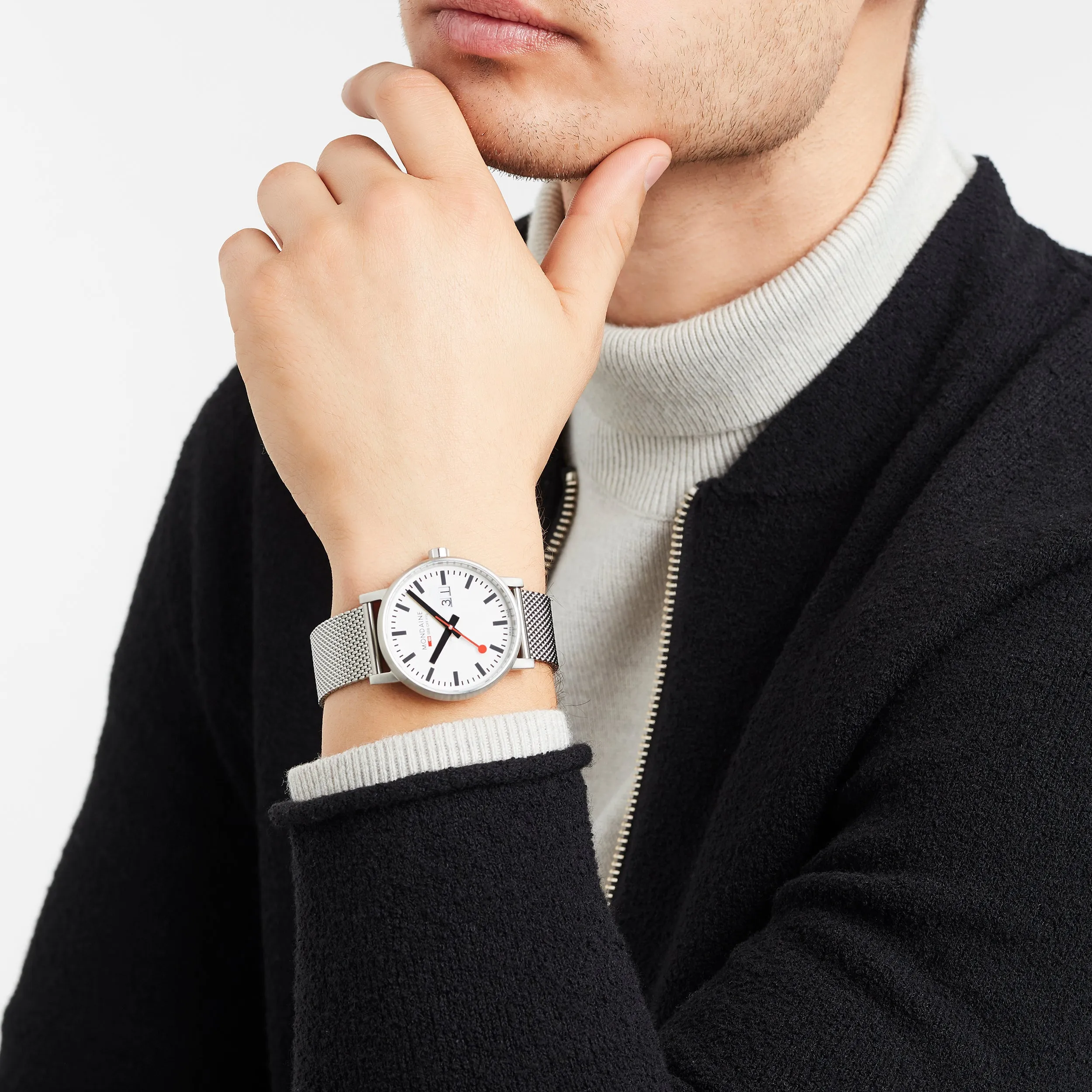 Mondaine Evo2 Unisex White Watch MSE.40210.SM