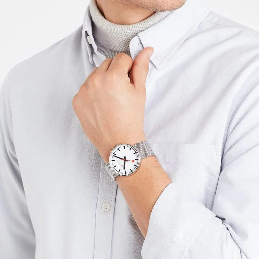 Mondaine Giant Unisex White Watch MSX.4211B.SM