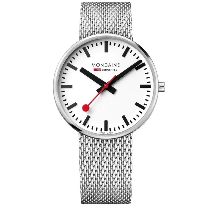 Mondaine Giant Unisex White Watch MSX.4211B.SM