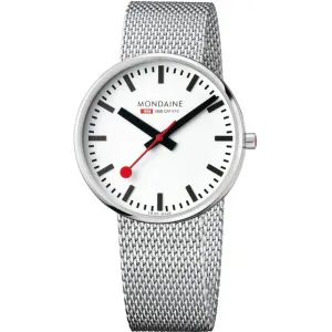 Mondaine Giant Unisex White Watch MSX.4211B.SM