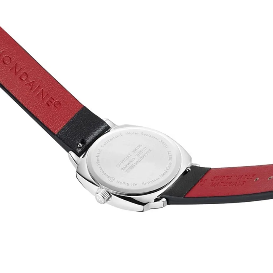 Mondaine Petite Cushion Square Ladies White Watch MSL.31110.LBV
