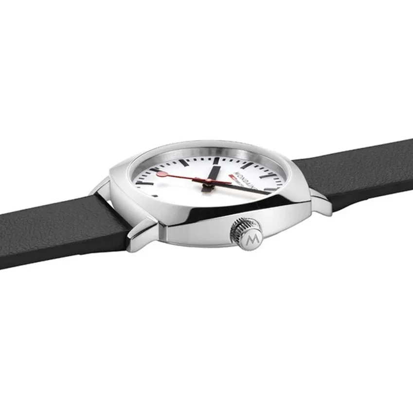 Mondaine Petite Cushion Square Ladies White Watch MSL.31110.LBV