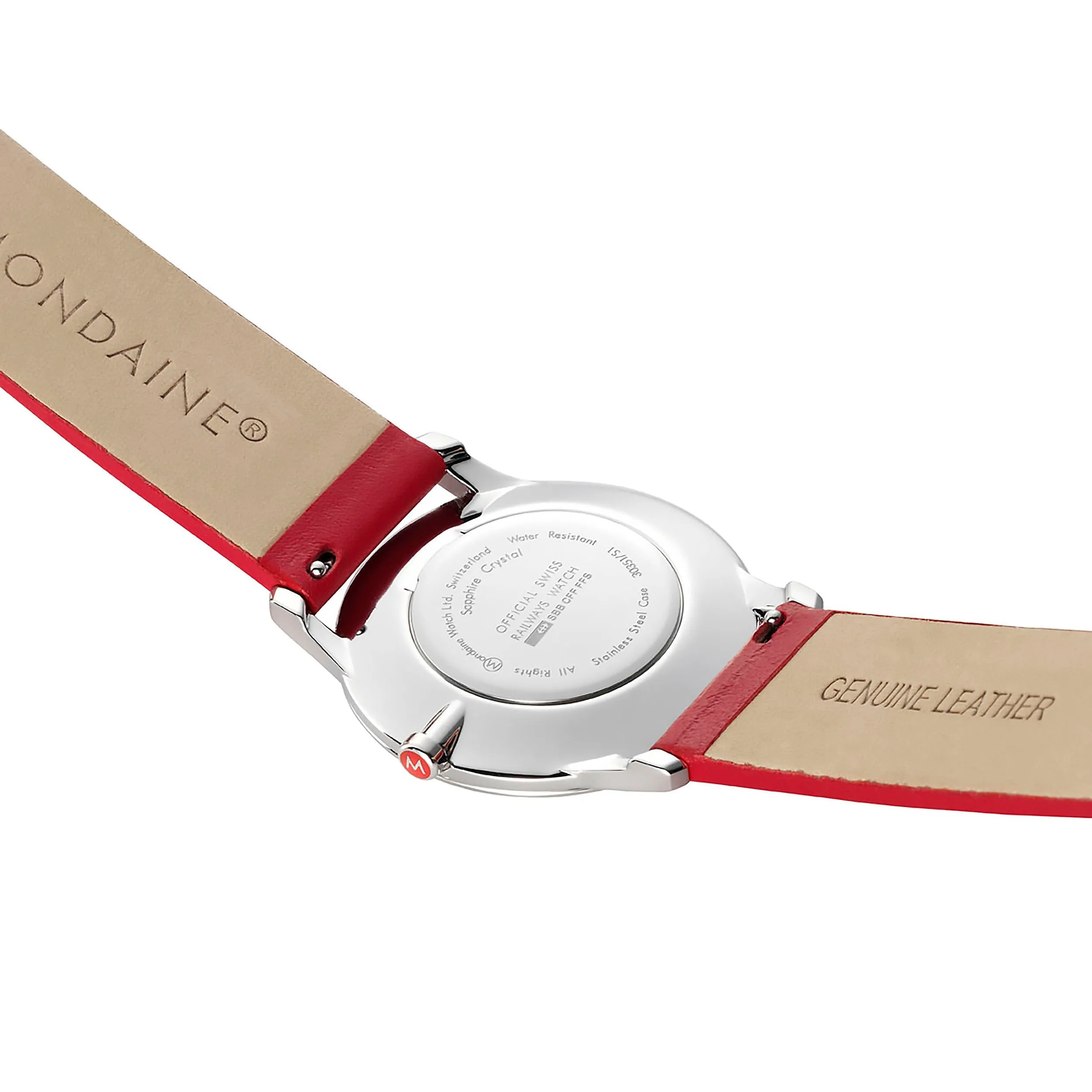 Mondaine Simply Elegant Unisex Red Watch A400.30351.11SBP
