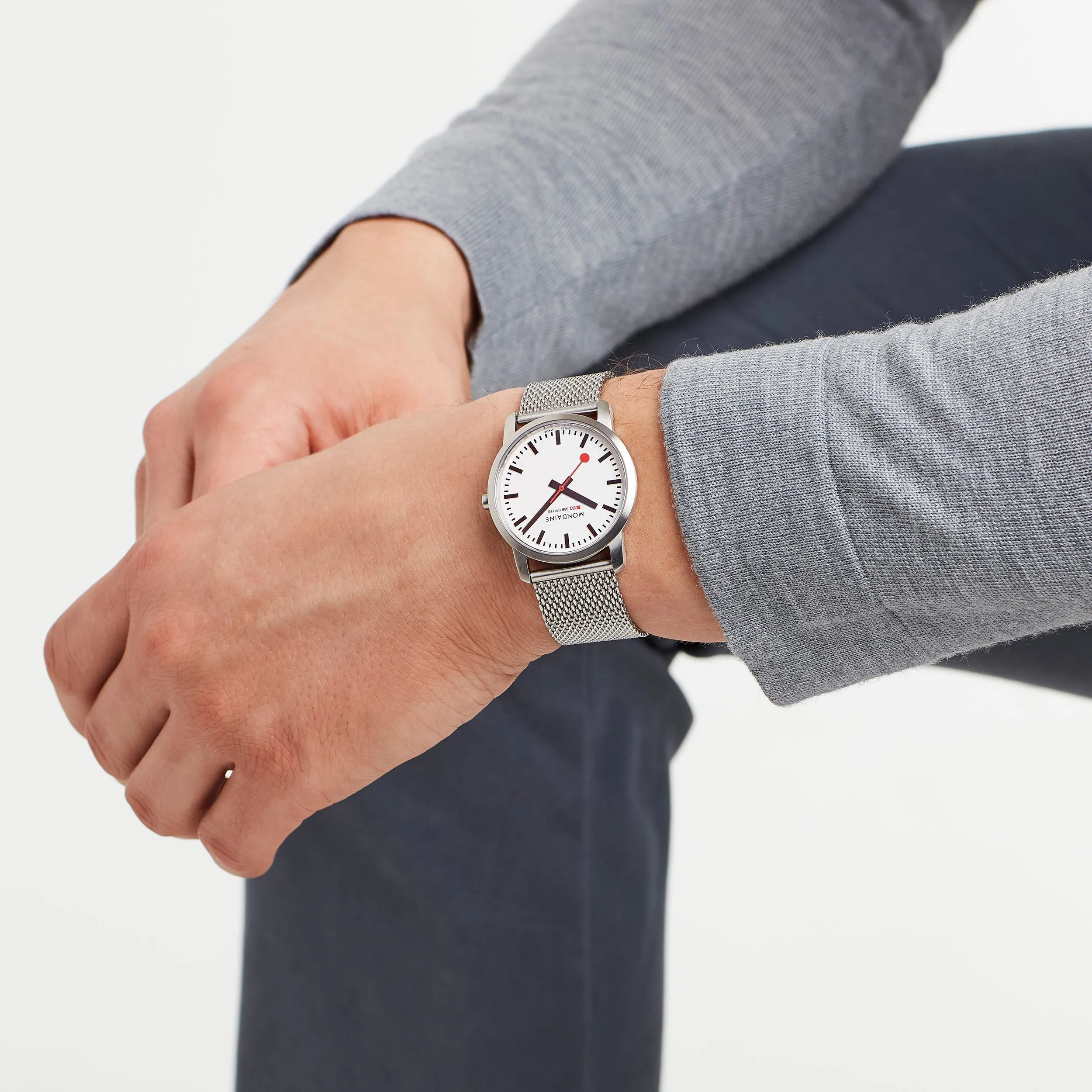Mondaine Simply Elegant Unisex White Watch A400.30351.16SBZ