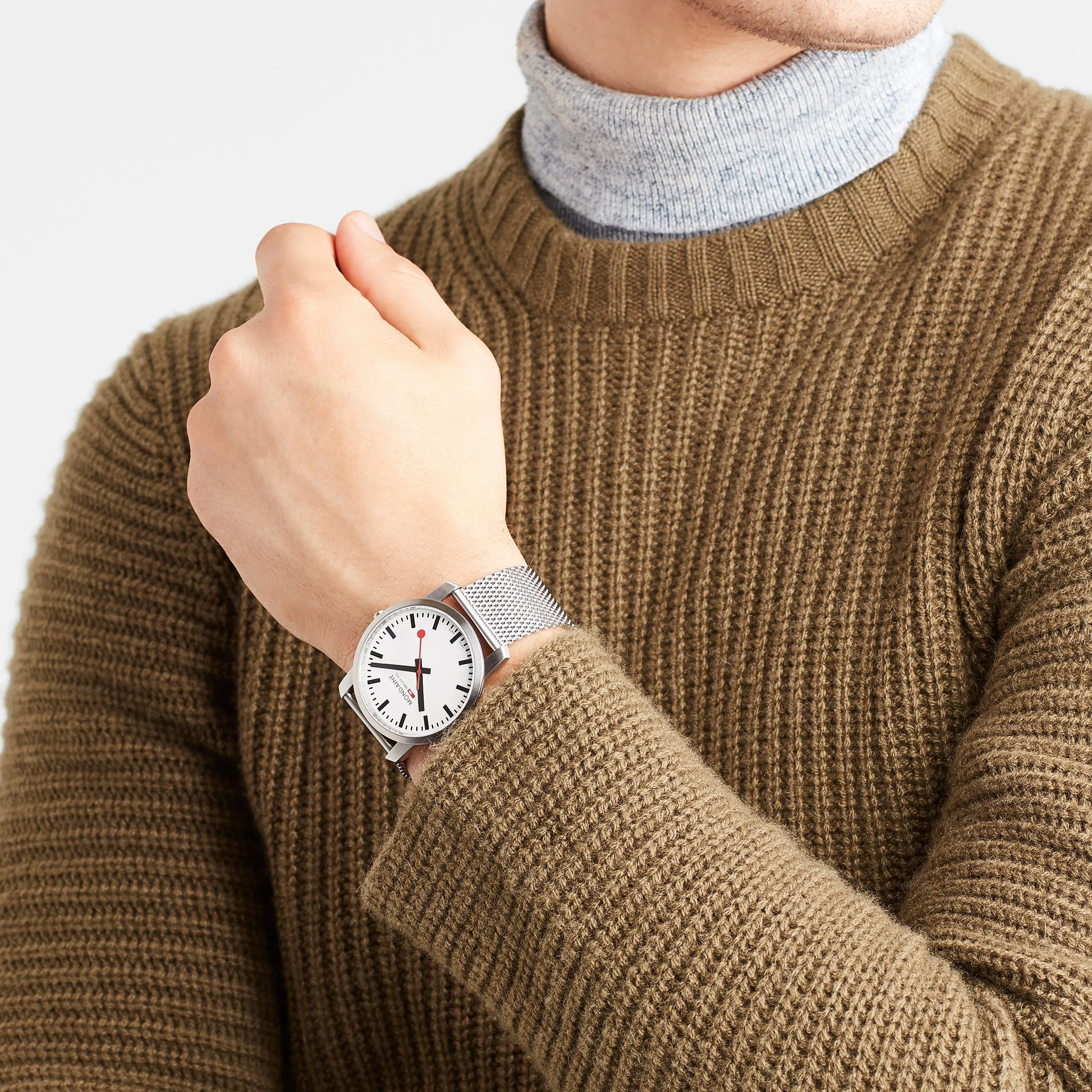 Mondaine Simply Elegant Unisex White Watch A638.30350.16SBZ