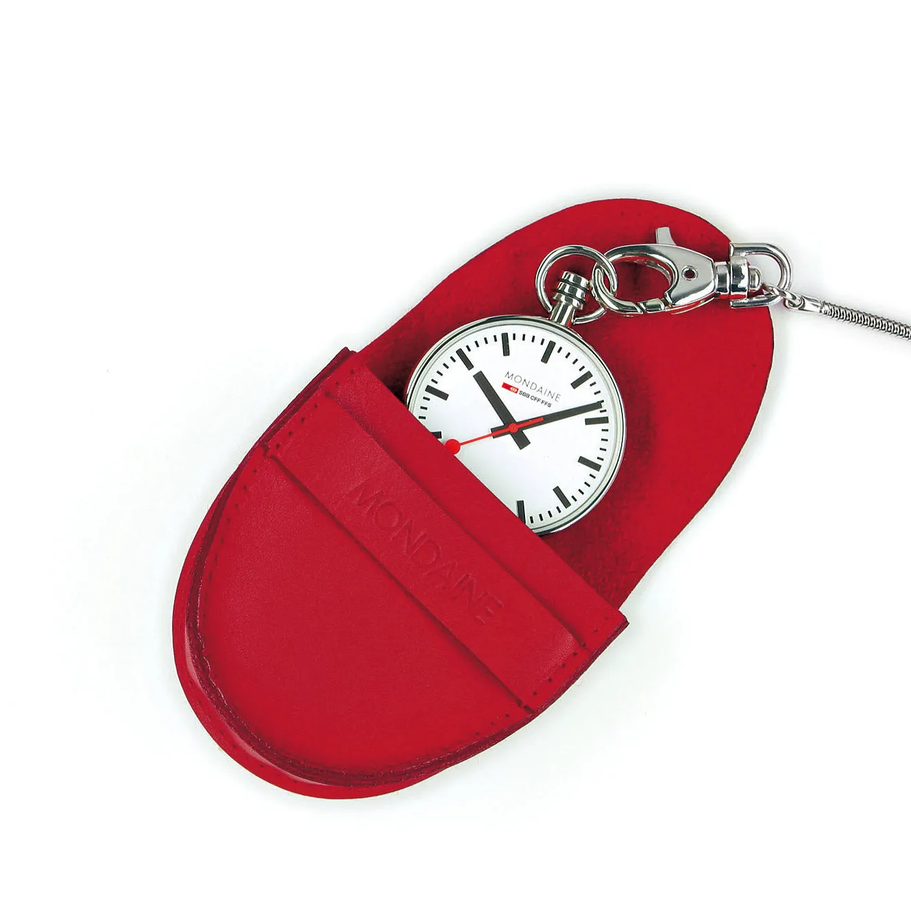 Mondaine Unisex White Pocket Watch A660.30316.11SBB