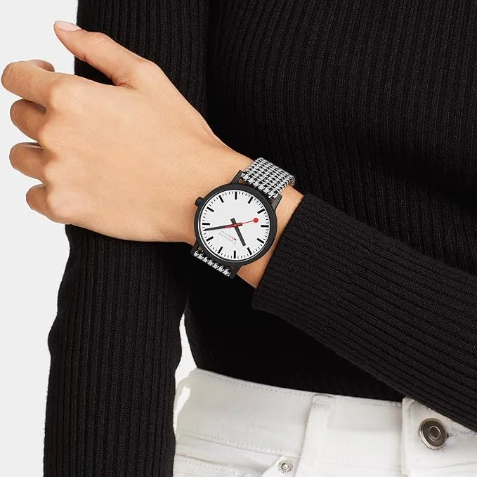 Mondaine Watch Essence Black White Pied MS1.41110.LN
