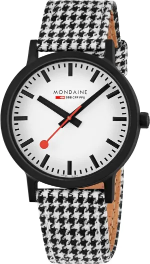 Mondaine Watch Essence Black White Pied MS1.41110.LN