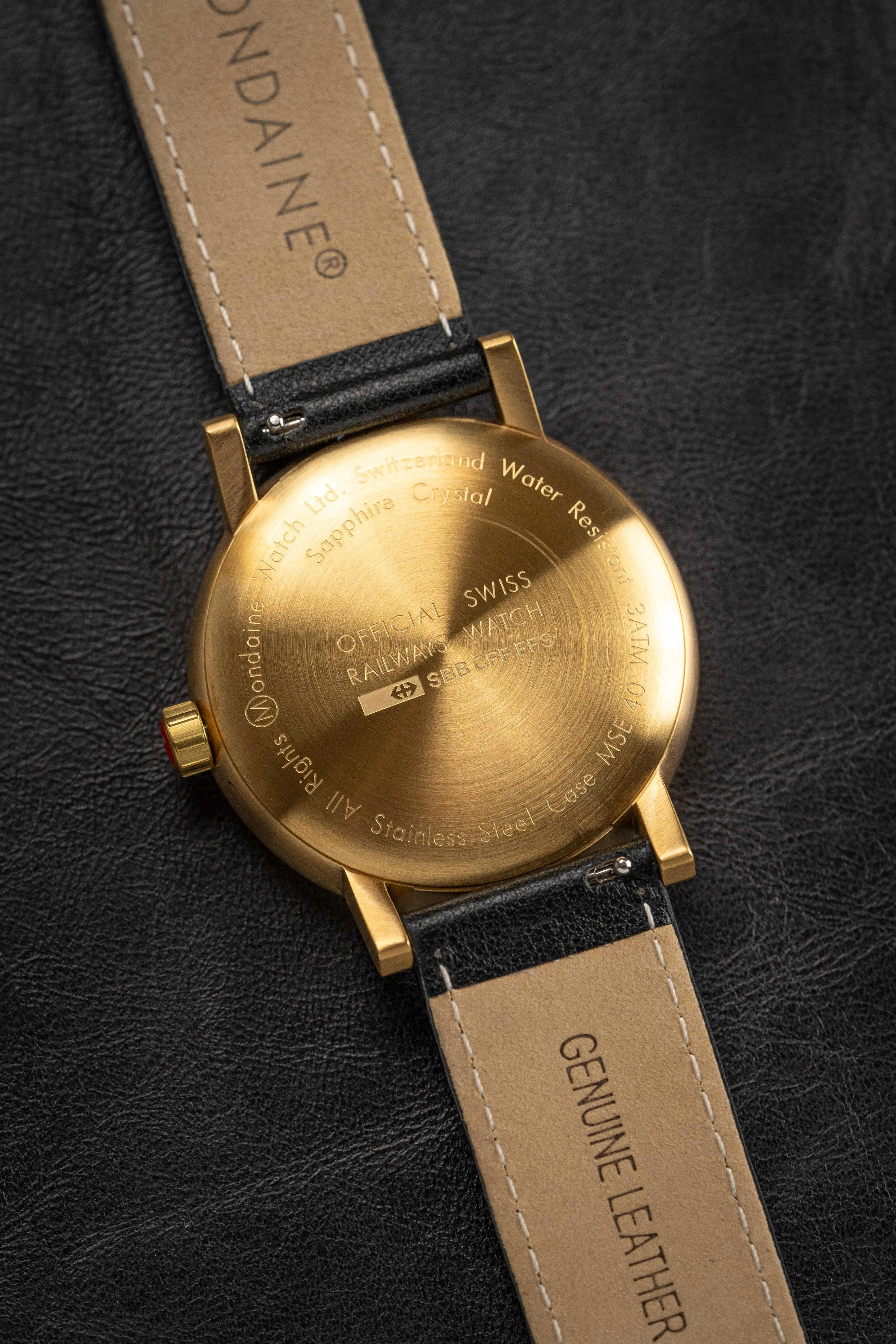 Mondaine Watch EVO2 Gold Black MSE.40122.LB
