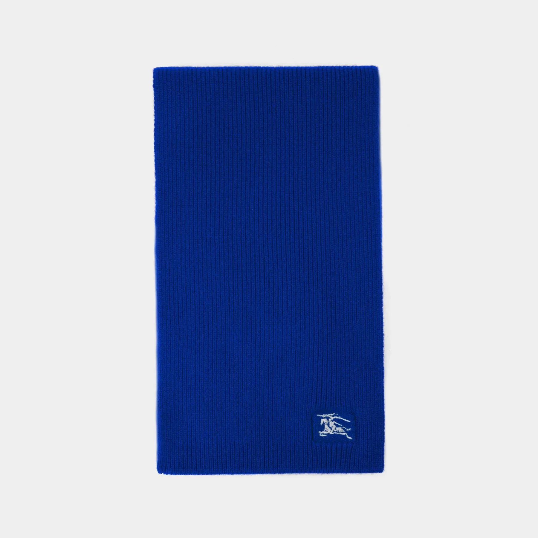 Mu Ribbed Scarf - Burberry - Wool - Blue