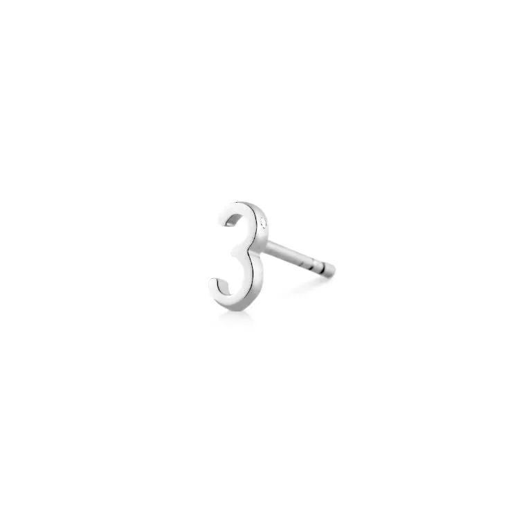 My 3 18K Whitegold Stud w. Diamond