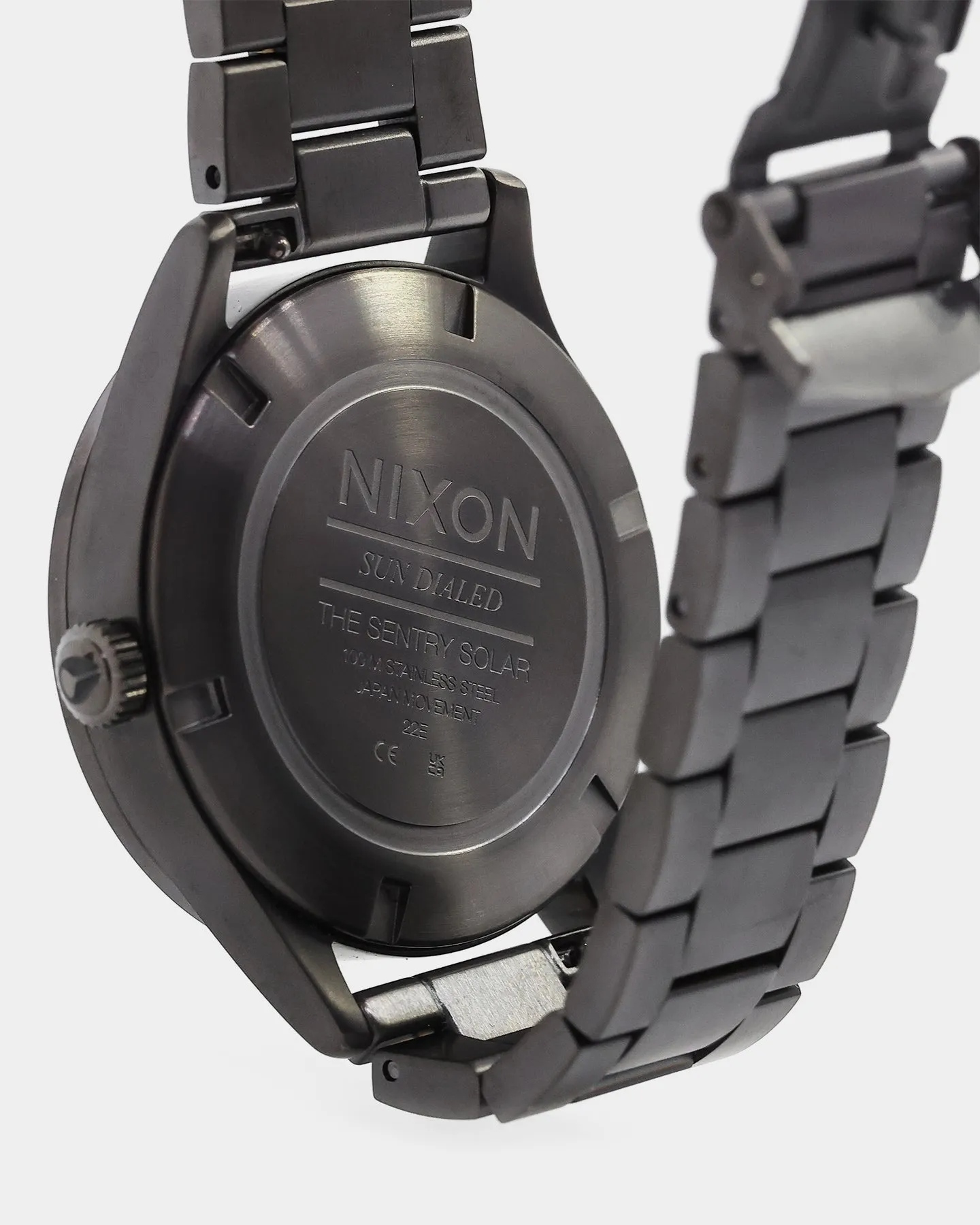 Nixon Sentry Solar Stainless Steel Watch Gunmetal