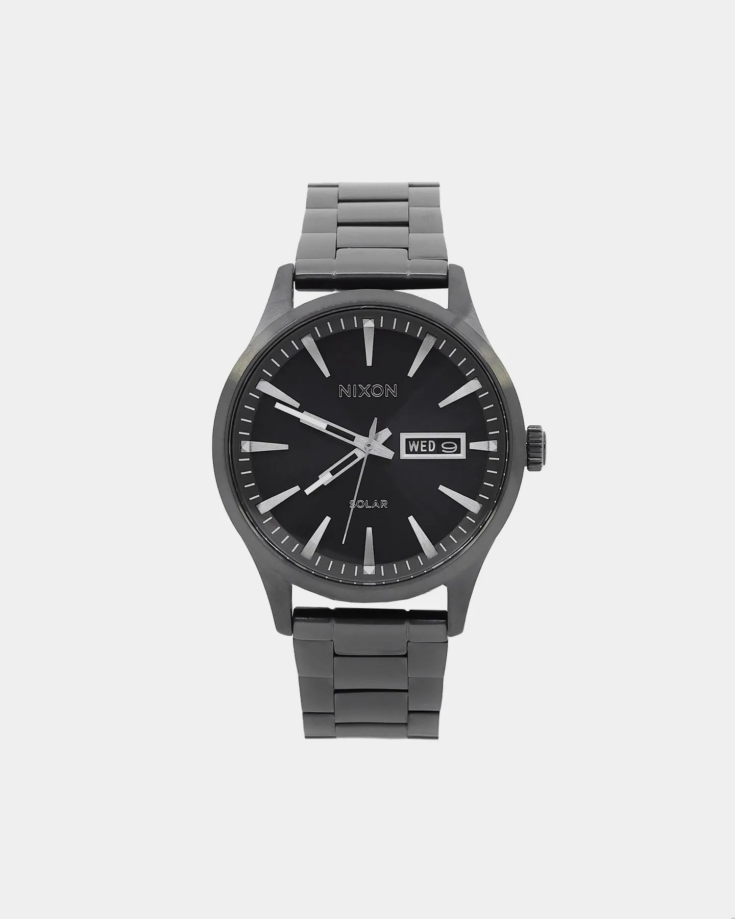 Nixon Sentry Solar Stainless Steel Watch Gunmetal