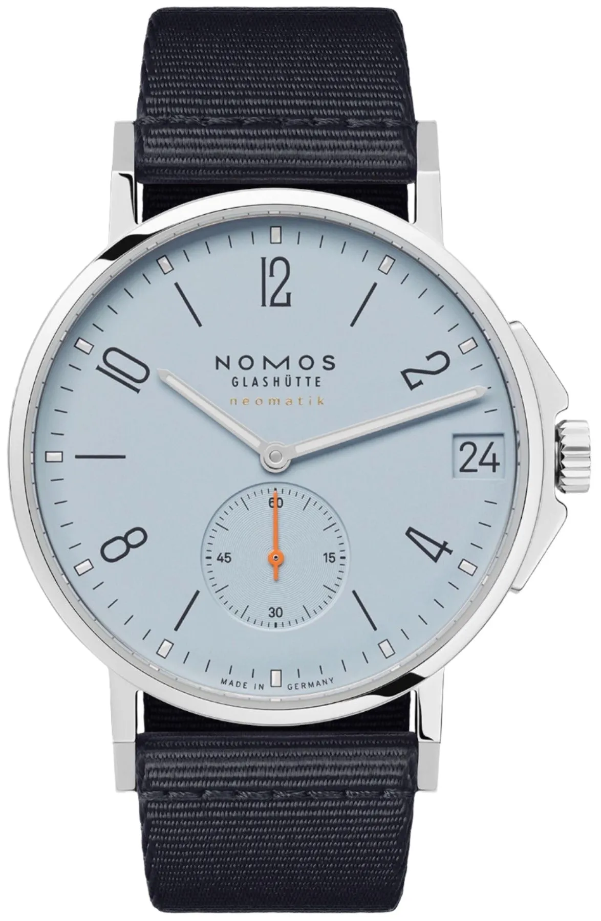 Nomos Glashutte Ahoi Neomatik 38 Date Sky Sapphire Crystal Watch
